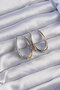 Brass Gold Silver Colored Long Curved Earrings - - 2