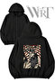 System of a down Freedom Back Printed Zippered Hooded Black Cardigan (2 Yarns)