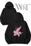 Lil Peep Crybaby Back Printed Zippered Hooded Black Cardigan (2 Yarns)
