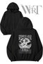 Kendrick Lamar 4 Back Printed Zippered Hooded Black Cardigan (2 Yarns)