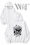 Uchiha Itachi Naruto 6 Back Printed Zippered Hooded White Cardigan (2 Yarns)