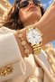 Oval Case Gold Color Women's Wristwatch Steel Band Japanese Movement Gift Special Boxed Hmby2076C1 - 3