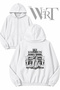Napoleon Bonaparte Back Printed Zippered Hooded White Cardigan (2 Yarn)