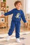 Boys' Plush Tracksuit Set – Crocodile Printed 2-Piece Fleece Top and Bottom Set - 3