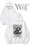 Kendrick Lamar 4 Back Printed Zippered Hooded White Cardigan (2 Yarn)