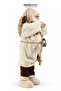 New Year's Santa Claus Furry Beige 90 cm - 3