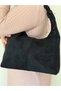 Women's Suede Hobo Shoulder Bag with Drawstring Detail Casual Bag - 7