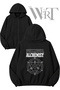 Full Metal Alchemist 1 Back Printed Zippered Hooded Black Cardigan (2 Yarns)