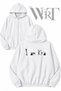 Death Note I Am Kira Back Printed Zippered Hooded White Cardigan (2 Yarns)