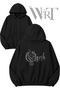 Opeth_1 Back Printed Zippered Hooded Black Cardigan (2 Yarns)