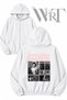 Bruno Mars 4 Back Printed Zippered Hooded White Cardigan (2 Yarn)