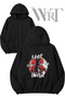Limp Bizkit 1 Back Printed Zippered Hooded Black Cardigan (2 Yarns)