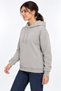 Soft Puff Fabric Women's Stone Color Sweatshirt with Side Pockets - 4