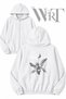 Linkin Park Soldier_1 Back Printed Zippered Hooded White Cardigan (2 Yarn)