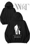 The Best Dad in the World Back Printed Zippered Hooded Black Cardigan (2 Yarn)