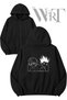 Killua and Gon Back Printed Zippered Hooded Black Cardigan (2 Yarns)