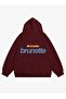 Women's Life Is Better Brunette Printed Hooded Fleece Oversize Sweatshirt