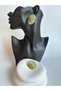 Gold Color Green Patterned Earrings (4.3 cm) - 6