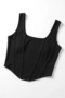 Women's Cotton Thick Strap Ribbed Bustier - 2