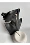 Silver Color Dangle Enamel Earrings (5 cm) - 5