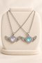 2-Piece Zircon Stone Necklace Set, Silver Color Chain Necklace with Shiny Stone Figures - 3