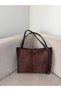 Women's Suede Shoulder Bag Large Size Daily Bag - 5