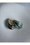Gold Color Blue Retro Earrings (2.4 cm)