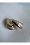 Gold Color White Retro Earrings (2.4 cm)