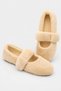 Women's Home Slippers Ecru Velcro Plush Stylish Women's Home Slippers Ballerina Slippers - 6