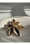 Gold Color Leaf Earrings (3.3 cm) - 3