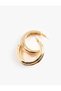 Textured Hoop Earrings - 3