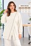 Tunic Women's Sweatshirt with Cross Zipper Detail in Combed Cotton Fabric