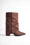 Riviera Brown Women's Bellows Heeled Boots - 3