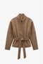 Dark Beige Loria Suede Jacket - 5