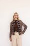 Women's Black Patterned Napoleon Style Short Jacket