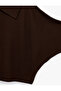 Turn-Down Collar 3/4 Sleeve Bat Sleeve Oversize Knitwear Sweater - 4