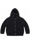 Girl - boy child unisex: black color hooded cardigan - 3
