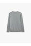 Regular Fit Long Sleeve Color Contrast Crew Neck Knit Sweater - 2