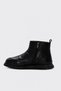 Genuine Leather and Fur 340Kza2627 Black Floater Women's Chelsea Boots - 2