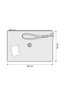 Women's Portfolio Bag Zippered Handbag Stylish Daily Bag with Wrist Strap - 5