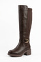 Loet Arka Strech Side Buckle Women's Boots Brown Leather - 4