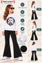 Winter, Spring, and Autumn Girls' Black Spanish Flared Bottoms and White Sweat Top - 2