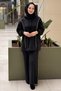 Hooded Sweatpants Set with Stone Rope Detail - 2