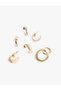 Steel Mixed Stone 7-Piece Earring Set - 3