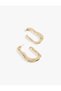Abstract Hoop Earrings - 2