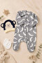 Newborn Hospital Release 8-Piece Banana Patterned Monkey Figured Baby Set - 4