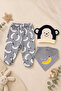 Newborn Hospital Release 8-Piece Banana Patterned Monkey Figured Baby Set - 2