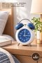 2 Pieces Metal Alarm Clock Alk3070 – Metal Table Clock Compact Design 15X10 cm 3 Colors Assorted Shipment Alarm Clock