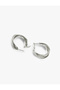 Steel Twist Hoop Earrings - 3