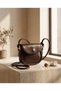 Women's Mini Shoulder Bag with Cross Strap and Gold Detail, Stylish Daily Bag - 3